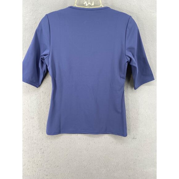 Joy Clean Boss T-Shirt NEW HSN Sz S Purple Built In‎ Bra Luxe Performance New - Picture 7 of 8